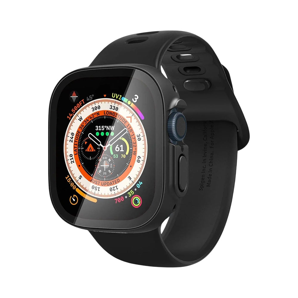 Husa smartwatch Spigen Thin Fit 360 compatibil cu Apple Watch Ultra / Ultra 2 / Ultra 3 / Ultra 4, Negru