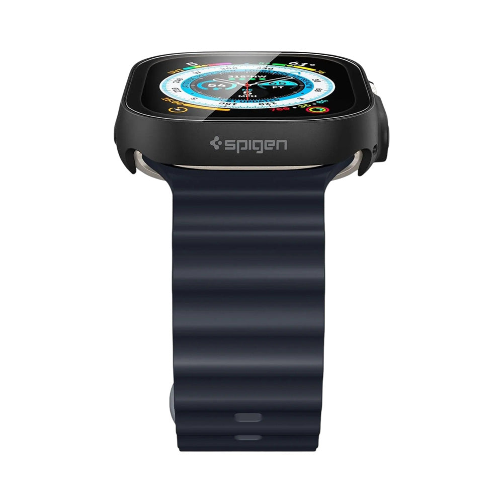 Husa smartwatch Spigen Thin Fit 360 compatibil cu Apple Watch Ultra / Ultra 2 / Ultra 3 / Ultra 4, Negru