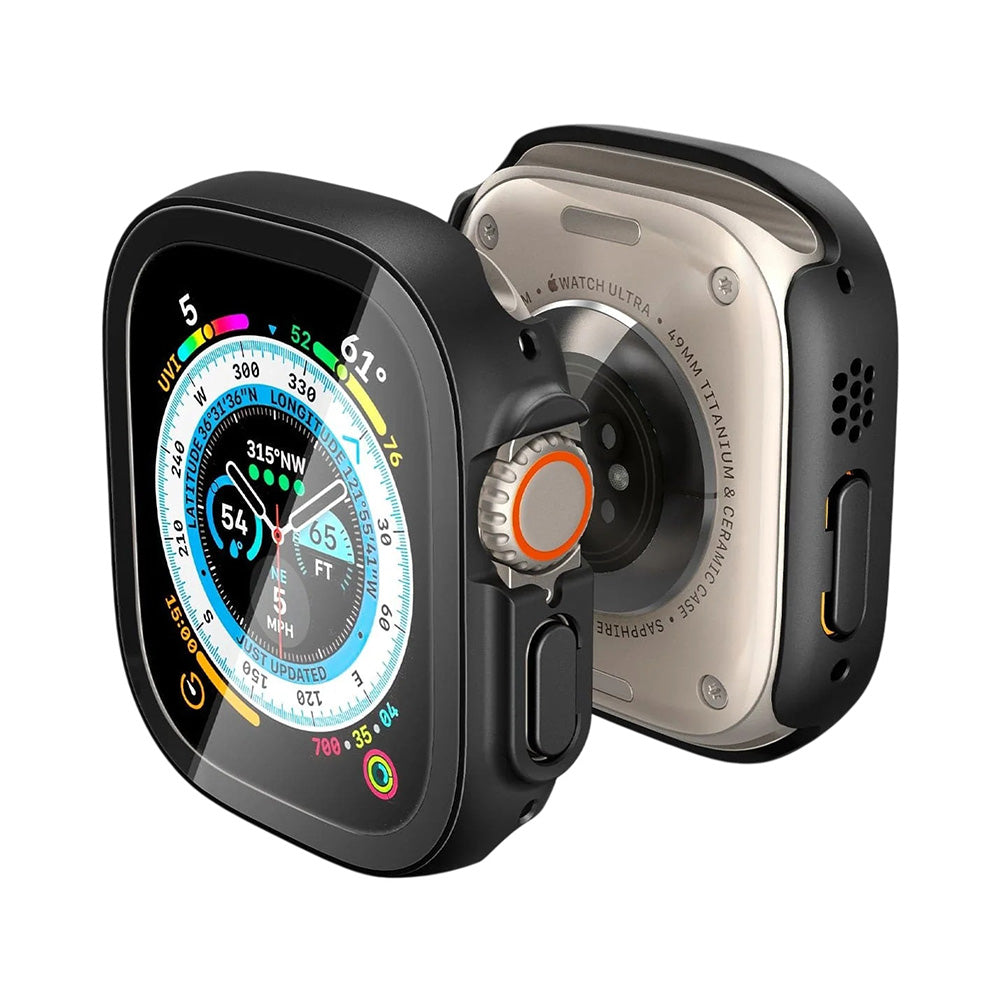 Husa smartwatch Spigen Thin Fit 360 compatibil cu Apple Watch Ultra / Ultra 2 / Ultra 3 / Ultra 4, Negru