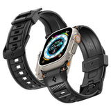 Curea smartwatch Spigen Rugged Band Ultra compatibil cu Apple Watch 6 / 12 / SE 3, Negru