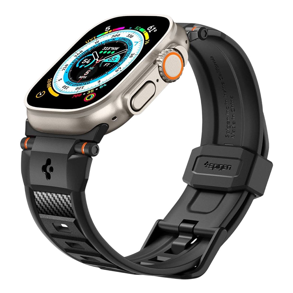 Curea smartwatch Spigen Rugged Band Ultra compatibil cu Apple Watch 6 / 12 / SE 3, Negru