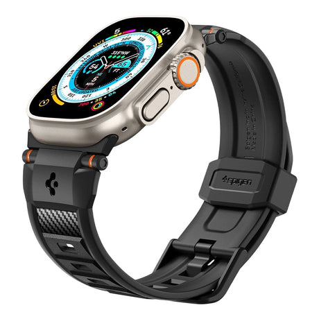 Curea smartwatch Spigen Rugged Band Ultra compatibil cu Apple Watch 6 / 12 / SE 3, Negru