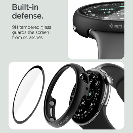Husa smartwatch Google Pixel Watch 4 45mm / Watch 5 45mm, Negru