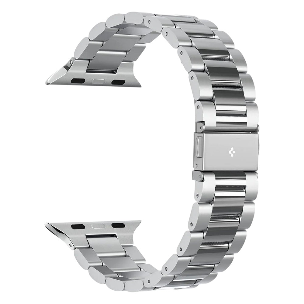 Curea pentru Apple Watch 12/11/10/9/8/7/SE (3/2/1 Gen)/6/5/4/(44mm/45mm)/ Ultra 4/3/2/1 (46mm/49mm) - Spigen Modern Fit 316L (AMP06356) - Silver