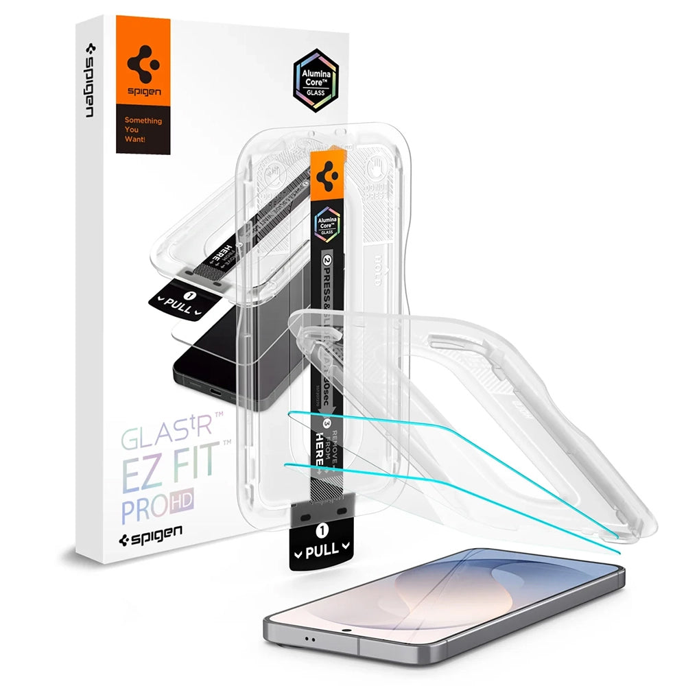 Folie de protectie Spigen Glas.tR EZ-FIT Pro HD compatibil cu Samsung Galaxy S26 FE, Transparent