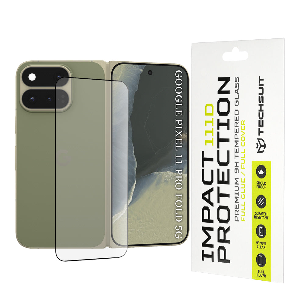 Folie de protectie Techsuit 111D Full Cover compatibil cu Google Pixel 11 Pro Fold, Negru