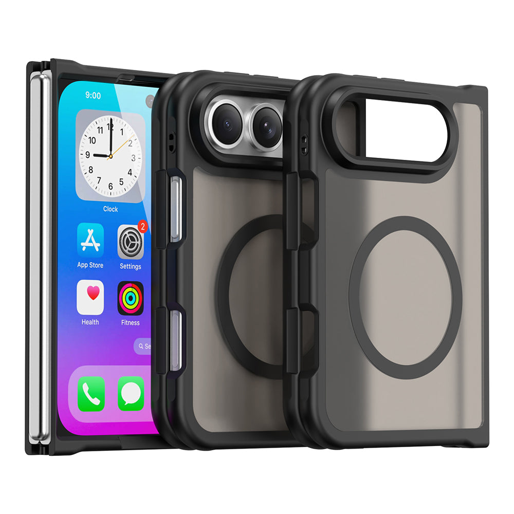 Husa de protectie Techsuit HaloFrost II MagSafe compatibil cu iPhone Duo, Negru
