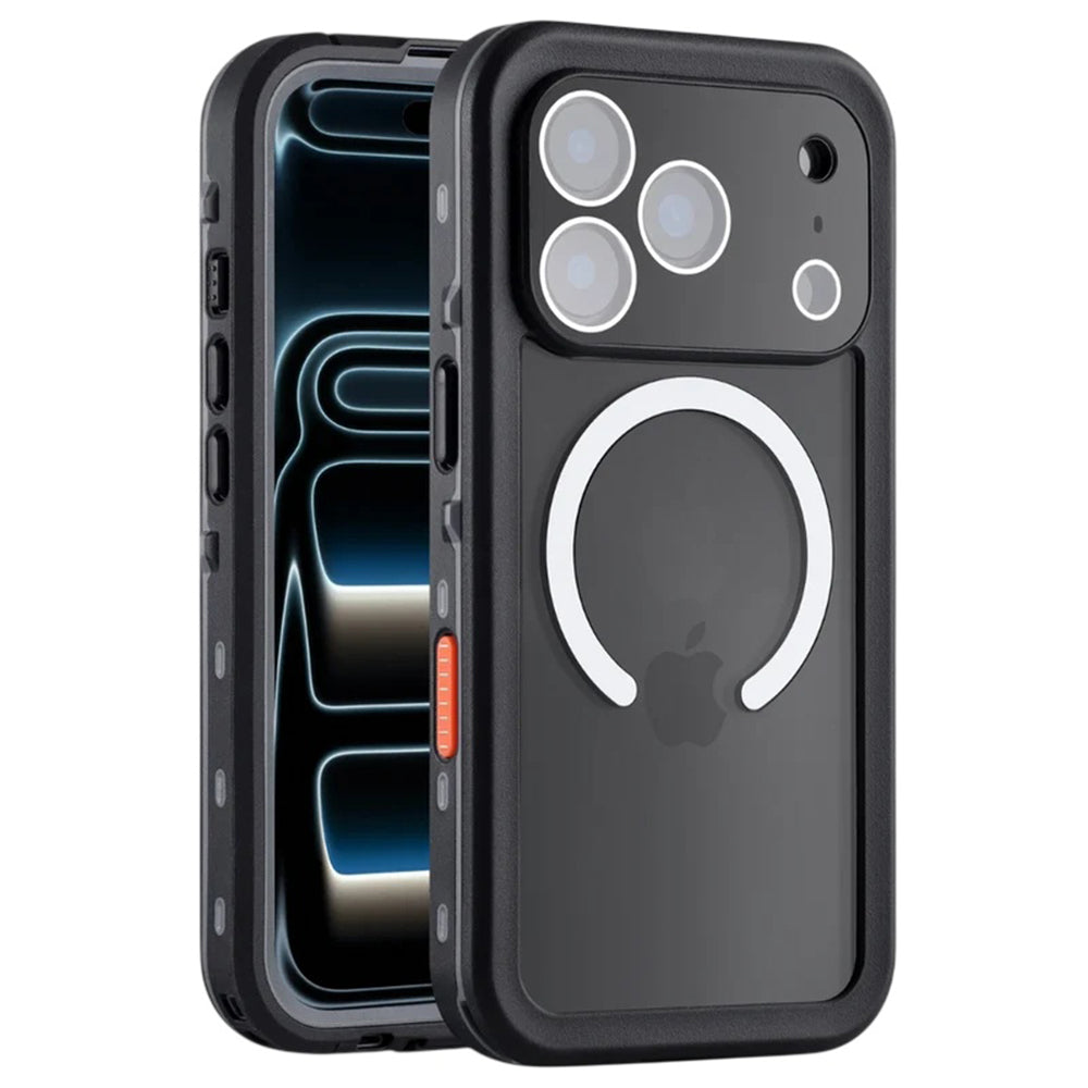 Husa de protectie ShellBox Waterproof IP68 compatibil cu iPhone 18 Pro / iPhone 17 Pro, Negru