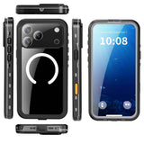 Husa de protectie ShellBox Waterproof IP68 compatibil cu iPhone 18 Pro / iPhone 17 Pro, Negru