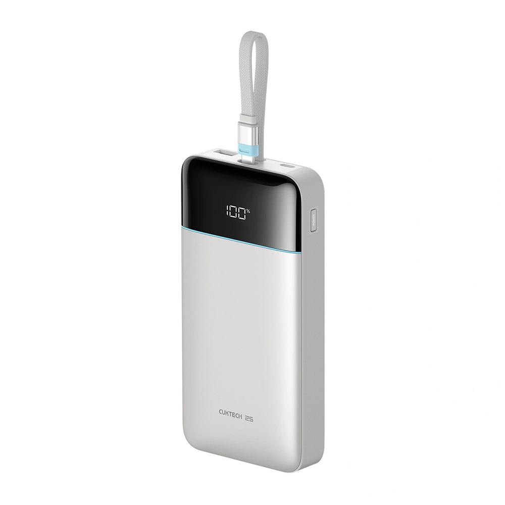 Baterie externa Cuktech (LPB252N), 25000mAh, USB / USB-C, 120W, Alb