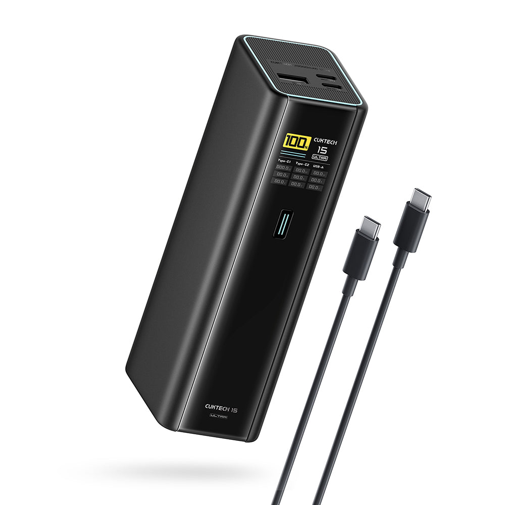 Baterie externa Cuktech PB200U (CKPB200UGLGR), 20000mAh, USB-C / USB, 210W, Negru