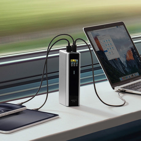 Baterie externa Cuktech PB200U (CKPB200UGLGR), 20000mAh, USB-C / USB, 210W, Gri