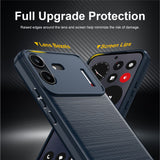 Husa de protectie Techsuit Carbon Silicone compatibil cu Nothing Phone (4b), Albastru