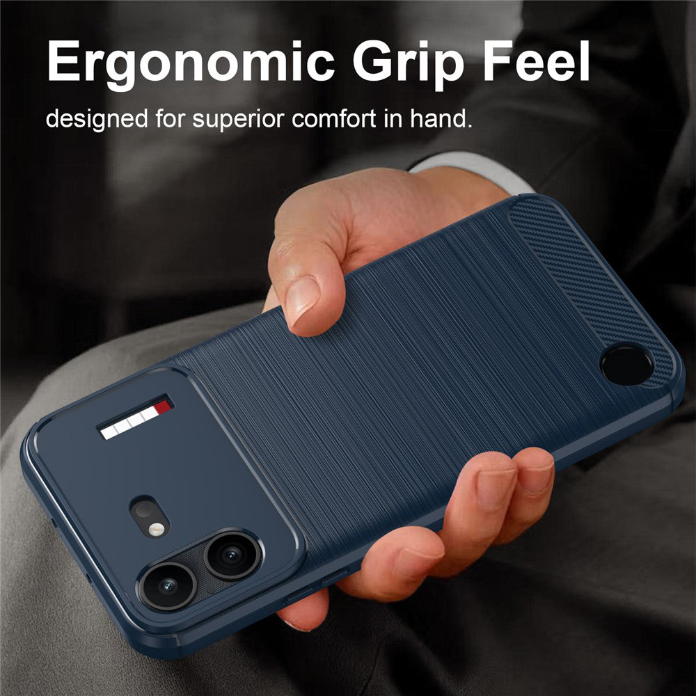 Husa de protectie Techsuit Carbon Silicone compatibil cu Nothing Phone (4b), Albastru