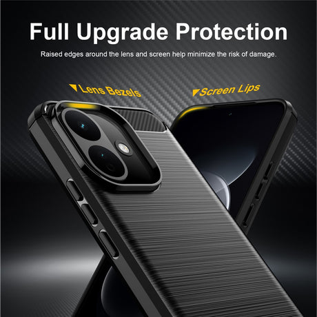 Husa de protectie Techsuit Carbon Silicone compatibil cu Xiaomi Redmi Note 17 Pro 5G, Negru