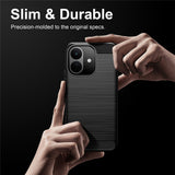 Husa de protectie Techsuit Carbon Silicone compatibil cu Xiaomi Redmi Note 17 Pro 5G, Negru