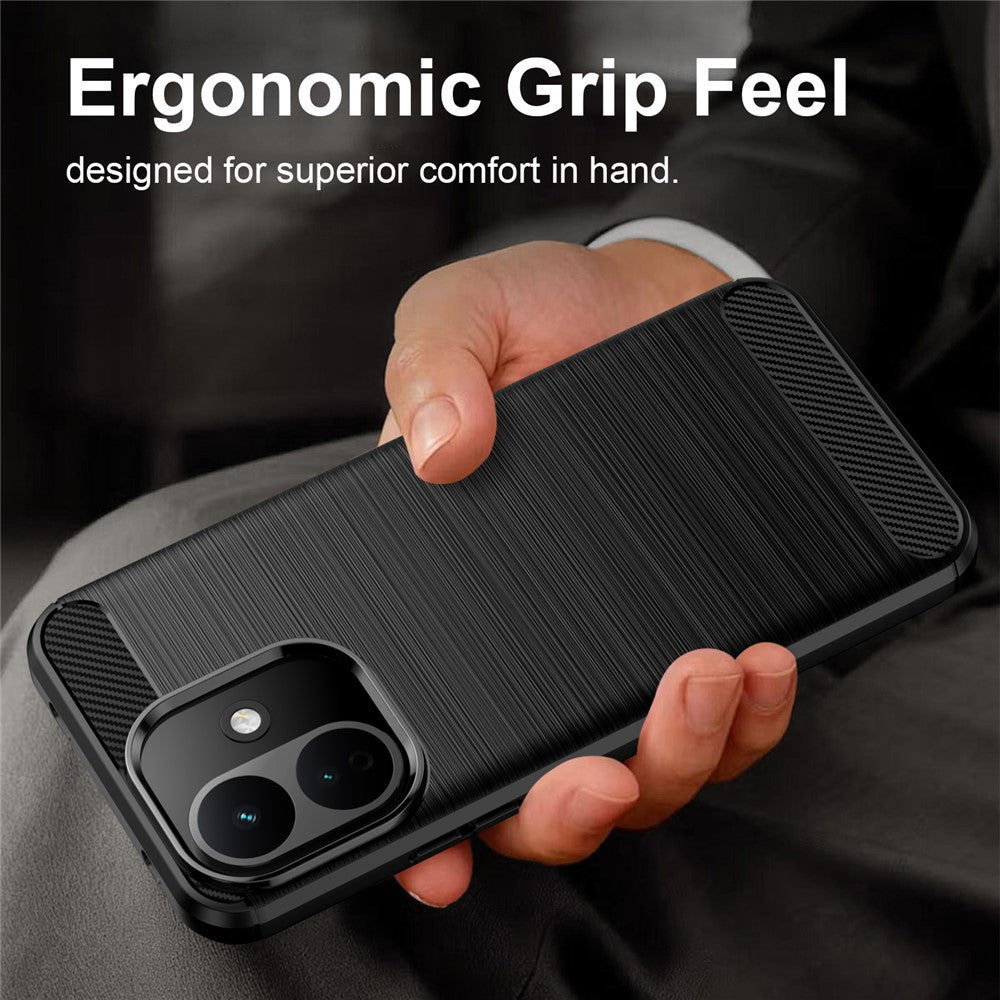 Husa de protectie Techsuit Carbon Silicone compatibil cu Xiaomi Redmi Note 17 Pro 5G, Negru
