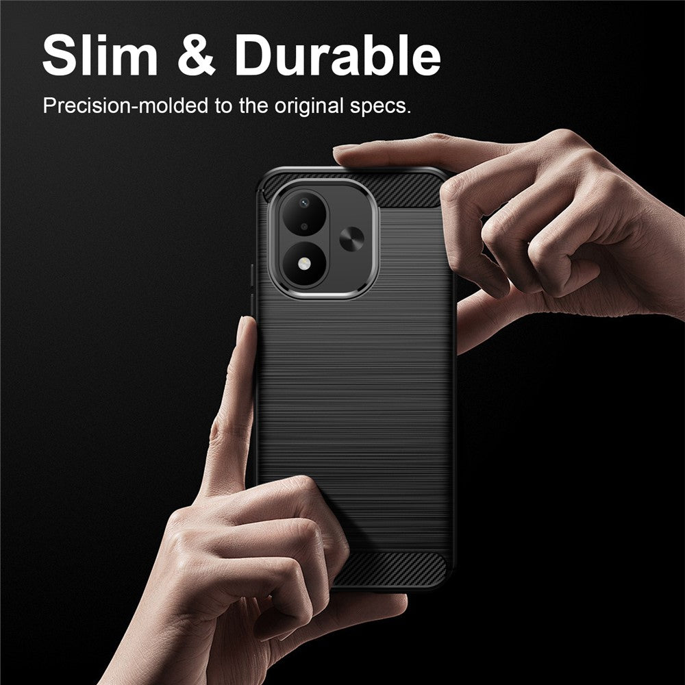 Husa de protectie Techsuit Carbon Silicone compatibil cu Xiaomi Redmi Note 17 4G / Redmi Note 17 5G, Negru