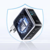 Incarcator Ugreen (95942B), 3x Type-C + USB, 100W GaN, Fast Charge, Argintiu