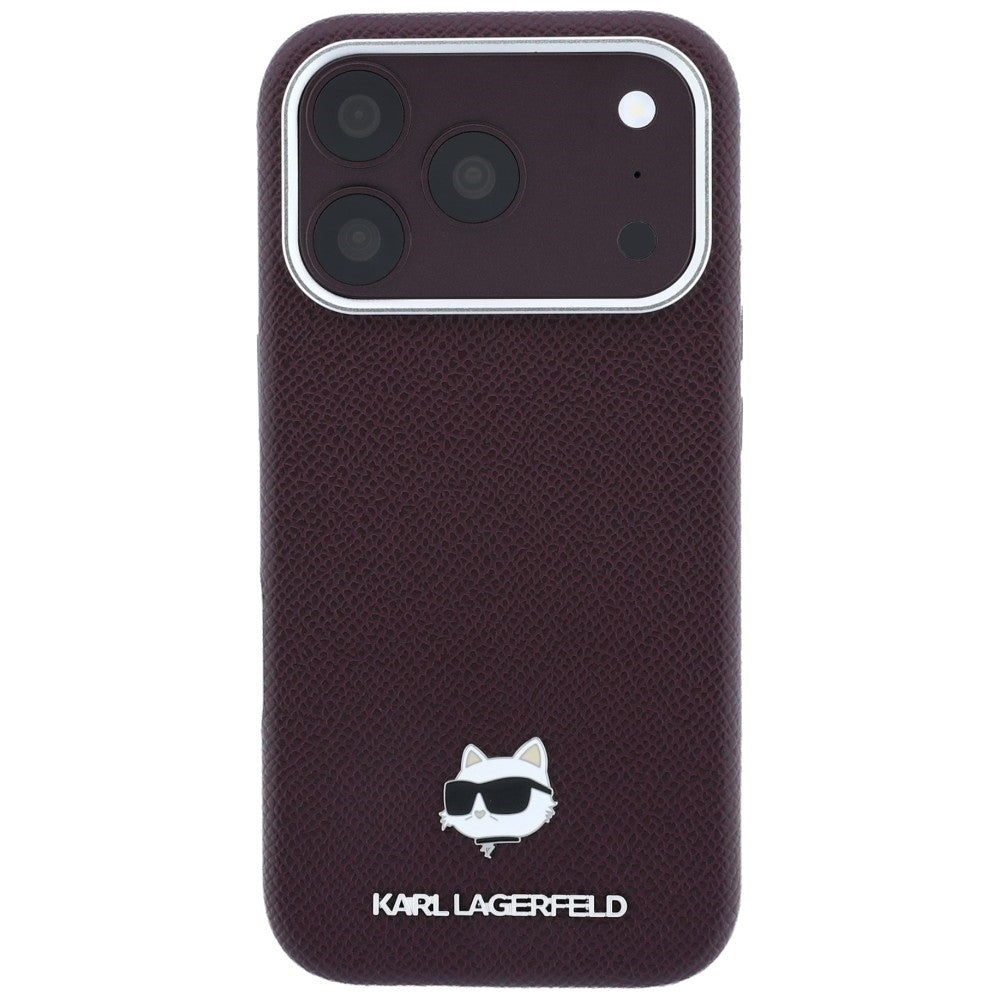 Husa de protectie Karl Lagerfeld compatibil cu iPhone 17 Pro Max / iPhone 18 Pro Max, Bordo