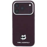 Husa de protectie Karl Lagerfeld compatibil cu iPhone 17 Pro Max / iPhone 18 Pro Max, Bordo