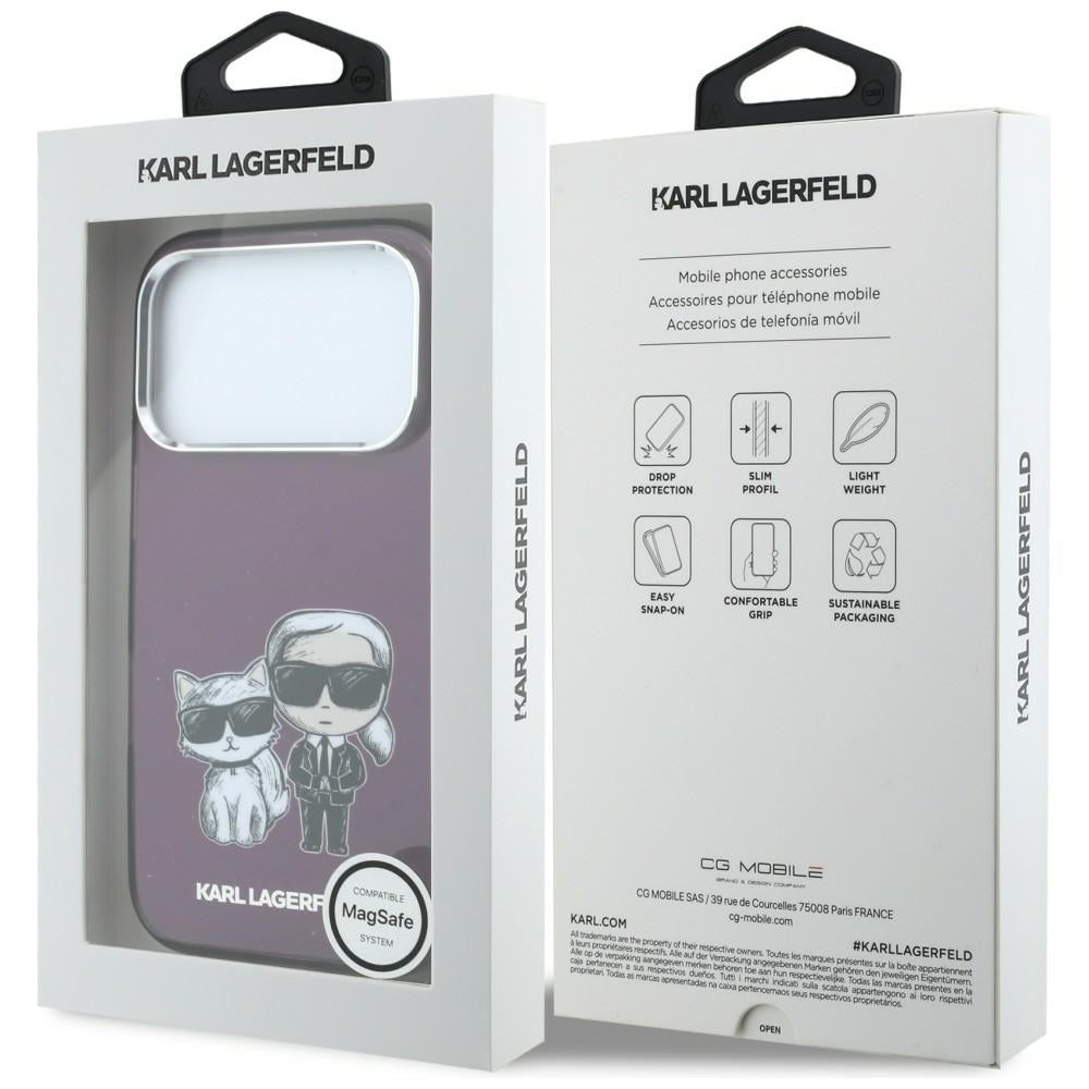 Husa de protectie Karl Lagerfeld compatibil cu iPhone 17 Pro Max / iPhone 18 Pro Max, Bordo