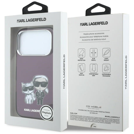 Husa de protectie Karl Lagerfeld compatibil cu iPhone 17 Pro Max / iPhone 18 Pro Max, Bordo