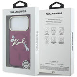 Husa de protectie Karl Lagerfeld compatibil cu iPhone 17 Pro Max / iPhone 18 Pro Max, Bordo