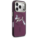 Husa de protectie Karl Lagerfeld compatibil cu iPhone 17 Pro Max / iPhone 18 Pro Max, Bordo