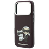 Husa de protectie Karl Lagerfeld compatibil cu iPhone 17 Pro Max / iPhone 18 Pro Max, Roșu Burgundy