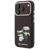 Husa de protectie Karl Lagerfeld compatibil cu iPhone 17 Pro Max / iPhone 18 Pro Max, Roșu Burgundy