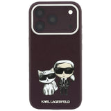 Husa de protectie Karl Lagerfeld compatibil cu iPhone 17 Pro Max / iPhone 18 Pro Max, Roșu Burgundy