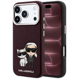 Husa de protectie Karl Lagerfeld compatibil cu iPhone 17 Pro Max / iPhone 18 Pro Max, Roșu Burgundy