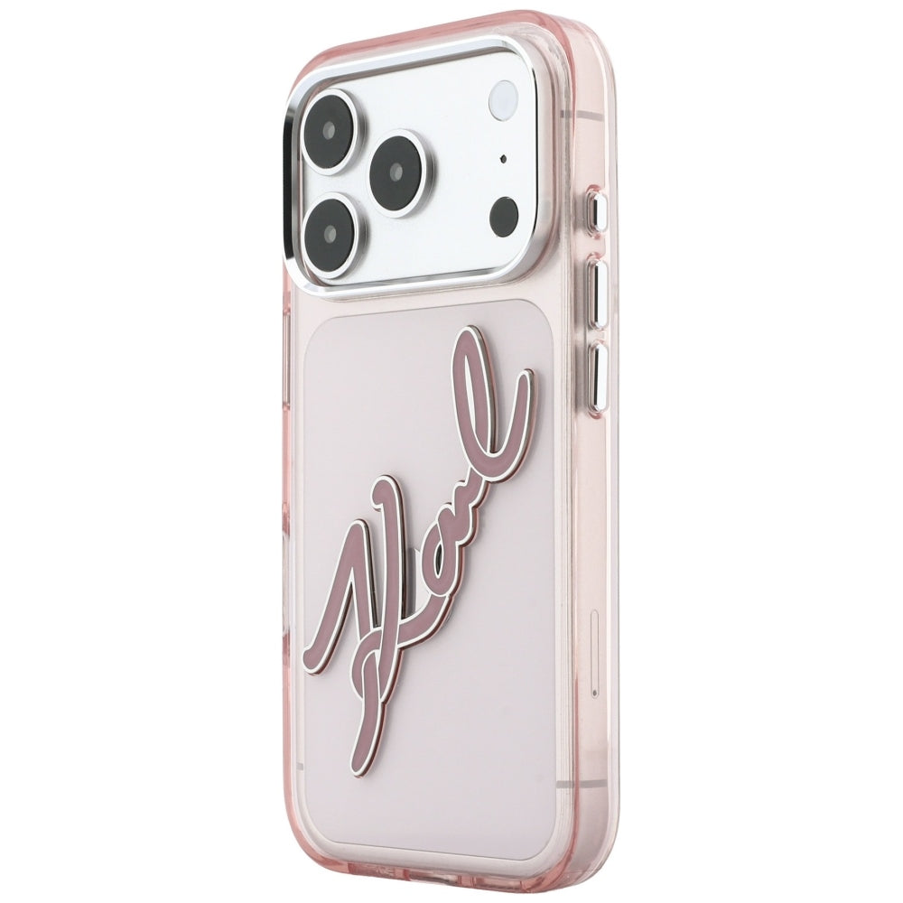 Husa de protectie Karl Lagerfeld compatibil cu iPhone 18 Pro Max / iPhone 17 Pro Max, Roz