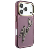 Husa de protectie Karl Lagerfeld compatibil cu iPhone 17 Pro / iPhone 18 Pro, Bordo