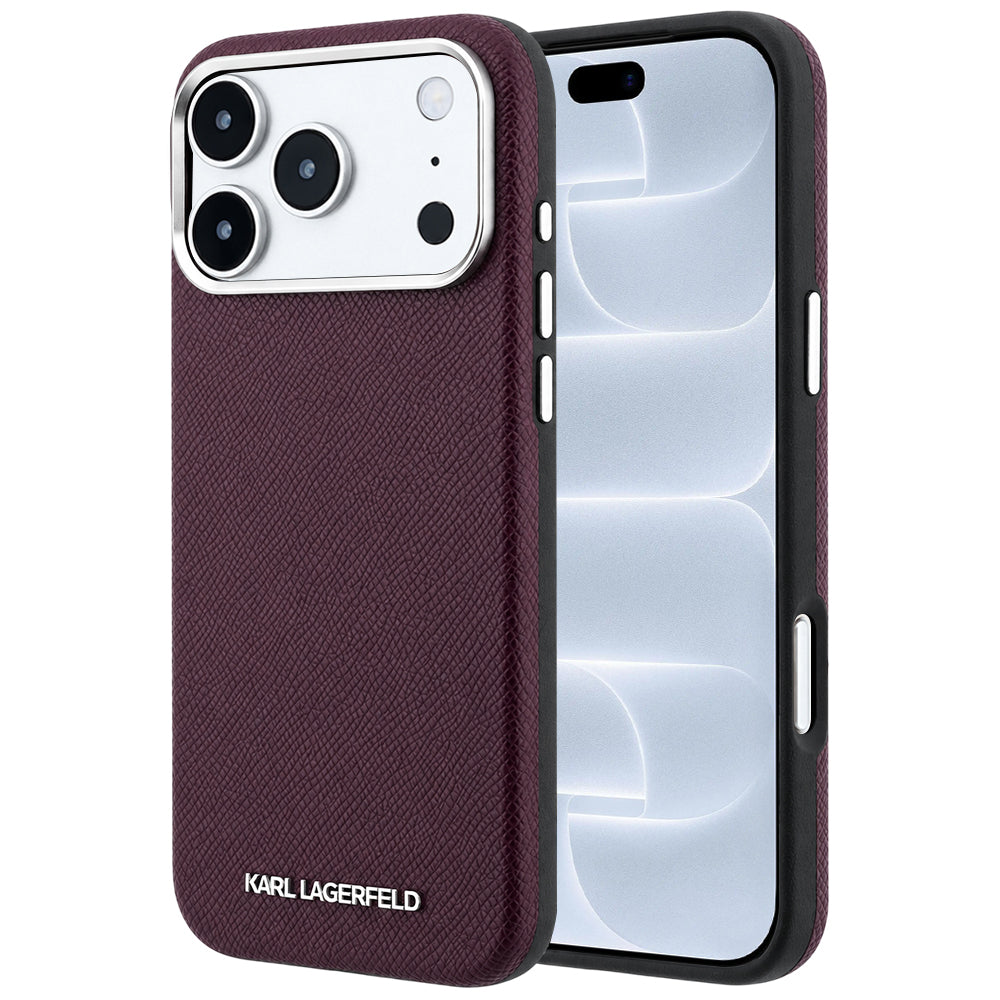 Husa de protectie Karl Lagerfeld compatibil cu iPhone 18 Pro / iPhone 17 Pro, Bordo