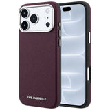 Husa de protectie Karl Lagerfeld compatibil cu iPhone 18 Pro / iPhone 17 Pro, Bordo