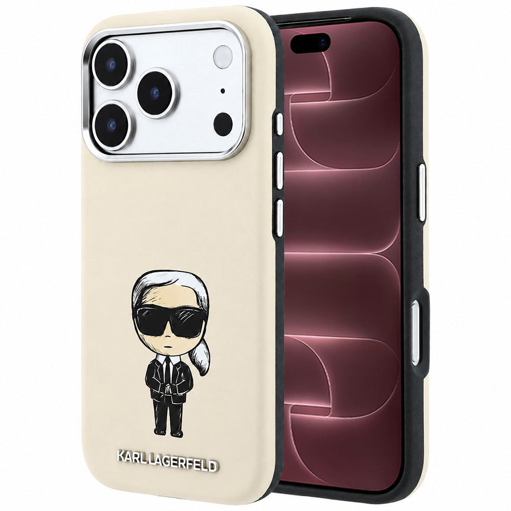 Husa de protectie Karl Lagerfeld compatibil cu iPhone 18 Pro Max / iPhone 17 Pro Max, Bej