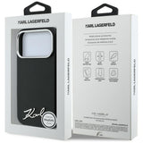 Husa de protectie Karl Lagerfeld Saffiano compatibil cu iPhone 18 Pro / iPhone 17 Pro, Negru