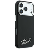 Husa de protectie Karl Lagerfeld Saffiano compatibil cu iPhone 18 Pro / iPhone 17 Pro, Negru