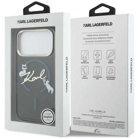 Husa de protectie Karl Lagerfeld compatibil cu iPhone 17 Pro Max / iPhone 18 Pro Max, Negru