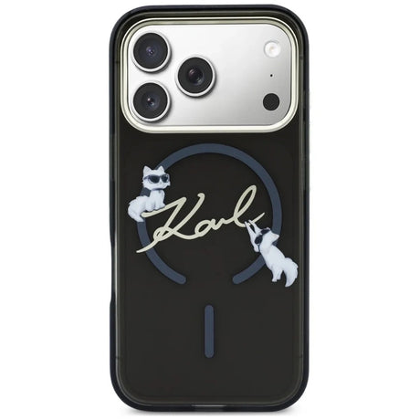 Husa de protectie Karl Lagerfeld compatibil cu iPhone 17 Pro Max / iPhone 18 Pro Max, Negru