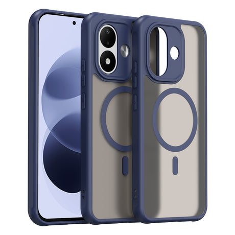 Védőtok Techsuit HaloFrost II mágneses gyűrűvel, kompatibilis: Xiaomi Redmi Note 17 4G / Redmi Note 17 5G, sötétkék