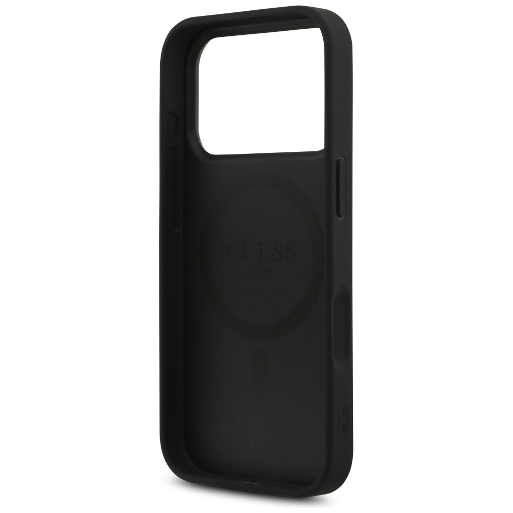 Husa de protectie Guess Leather 4G compatibil cu iPhone 18 Pro / iPhone 17 Pro, Negru