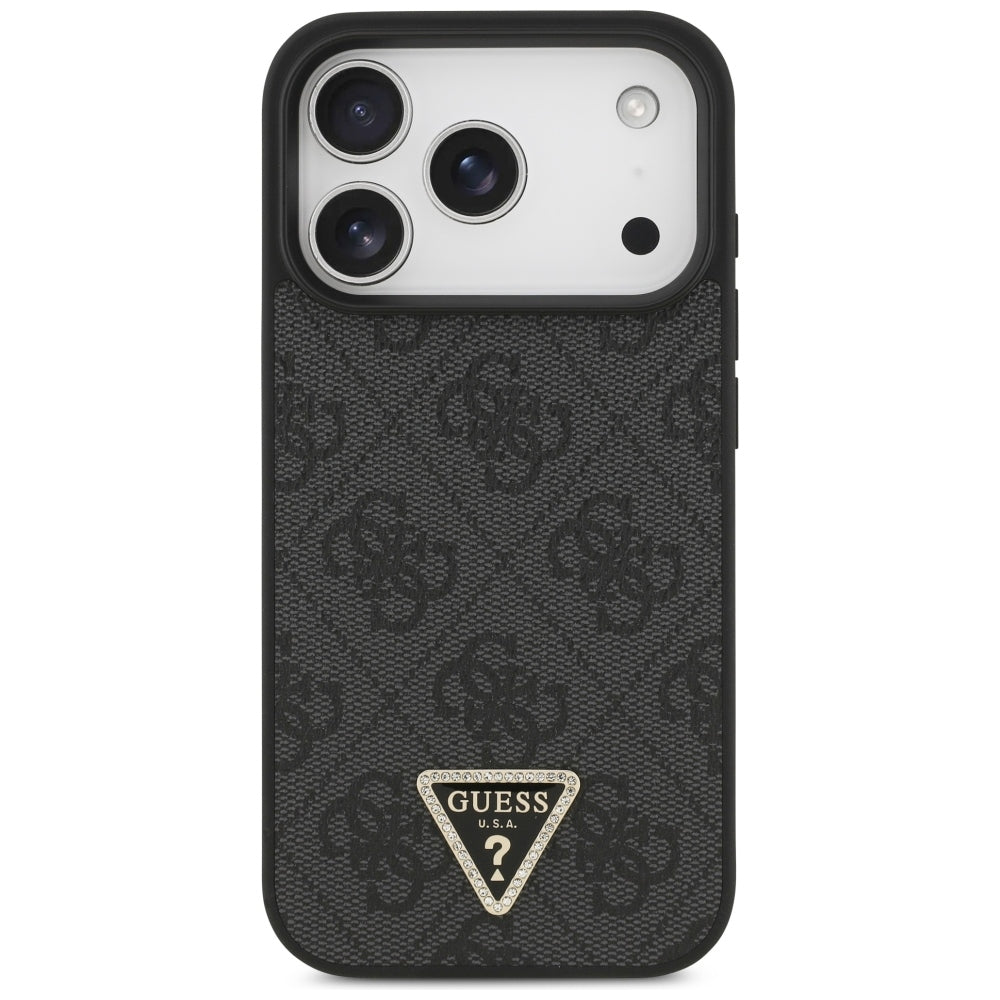 Husa de protectie Guess Leather 4G compatibil cu iPhone 18 Pro / iPhone 17 Pro, Negru