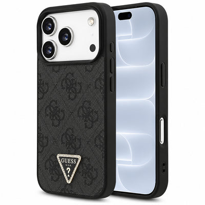Husa de protectie Guess Leather 4G compatibil cu iPhone 18 Pro / iPhone 17 Pro, Negru