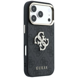Husa de protectie Guess Leather 4G compatibil cu iPhone 18 Pro / iPhone 17 Pro, Negru