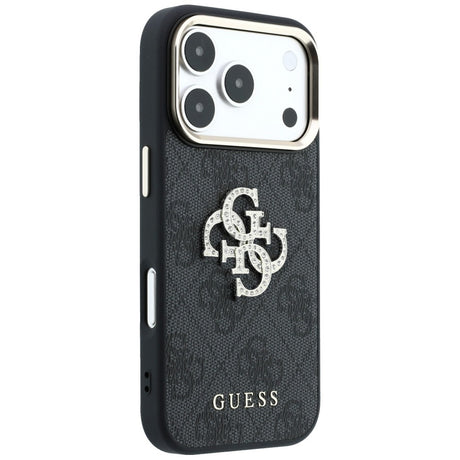 Husa de protectie Guess Leather 4G compatibil cu iPhone 18 Pro / iPhone 17 Pro, Negru