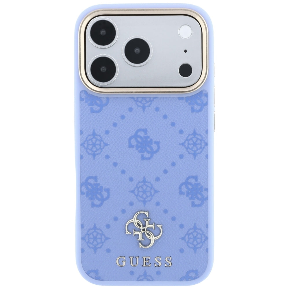 Husa de protectie Guess Peony 4G compatibil cu iPhone 18 Pro / iPhone 17 Pro, Albastru