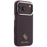 Husa de protectie Guess Saffiano compatibil cu iPhone 17 Pro Max / iPhone 18 Pro Max, Bordo